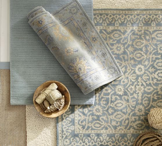 Kaylyn Rug Porcelain Blue Pottery Barn Alternate View