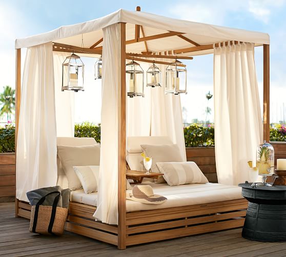 outdoor daybed with canopy patio scroll to next item sunbrella awning stripe indooroutdoor pillow pottery barn outdoor daybed with canopy patio scroll to next item sunbrella awning stripe indooroutdoor pillow pottery barn