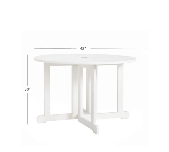 Hampstead Painted Round Drop-Leaf Dining Table - White ...