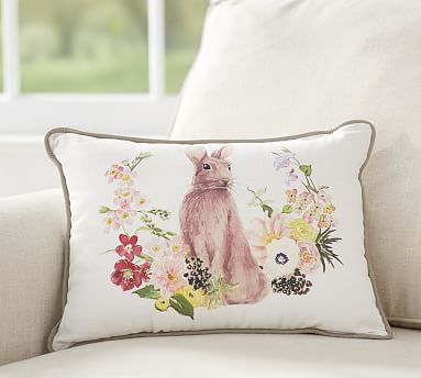 bunny lumbar pillow