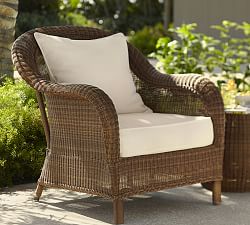 Outdoor Wicker Chairs Pottery Barn Honey Palmetto All Weather Wicker Armchair