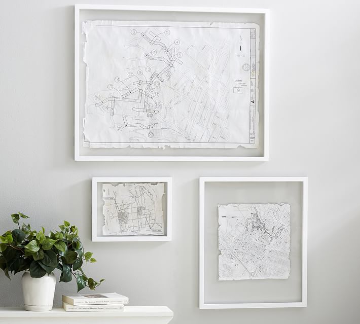 Floating Wood Gallery Frames Pottery Barn