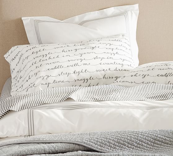 Wheaton Stripe Organic Sheet Set Pottery Barn