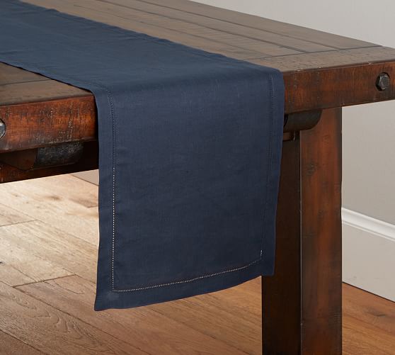 PB Classic Table Runner Sailor Blue Pottery Barn
