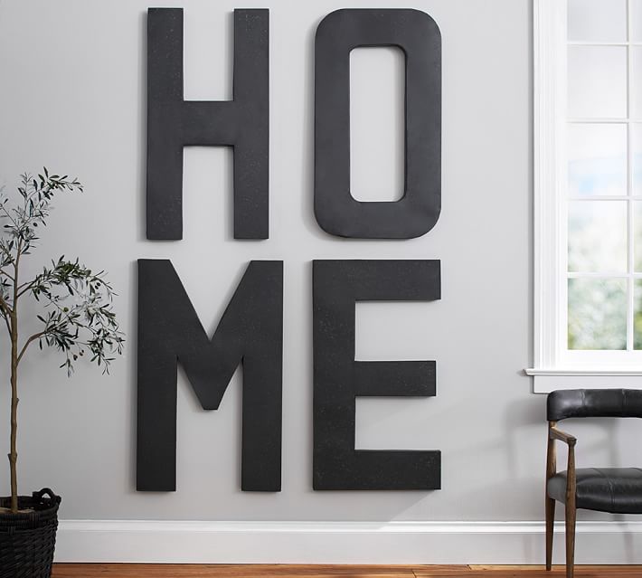 oversized hanging letters pottery