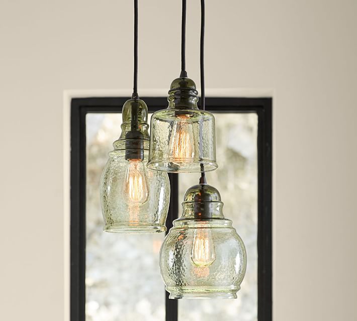 Paxton Glass 3 Light Pendant Pottery Barn