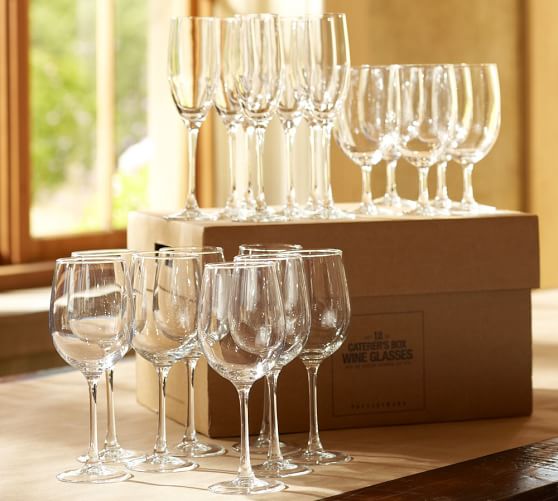 Caterers Box Wine Glasses, Set of 12 Pottery Barn