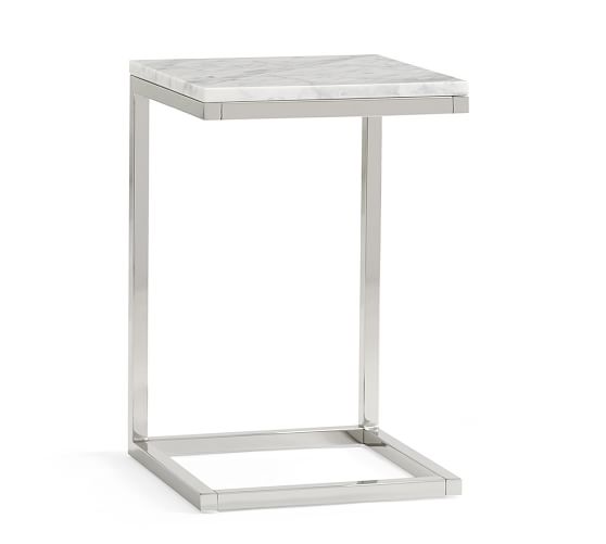 Bryn Marble Top C Table Pottery Barn Roll Over Image To Zoom