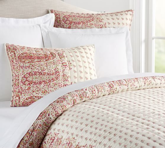 Liviah Reversible Print Quilt Sham Pottery Barn