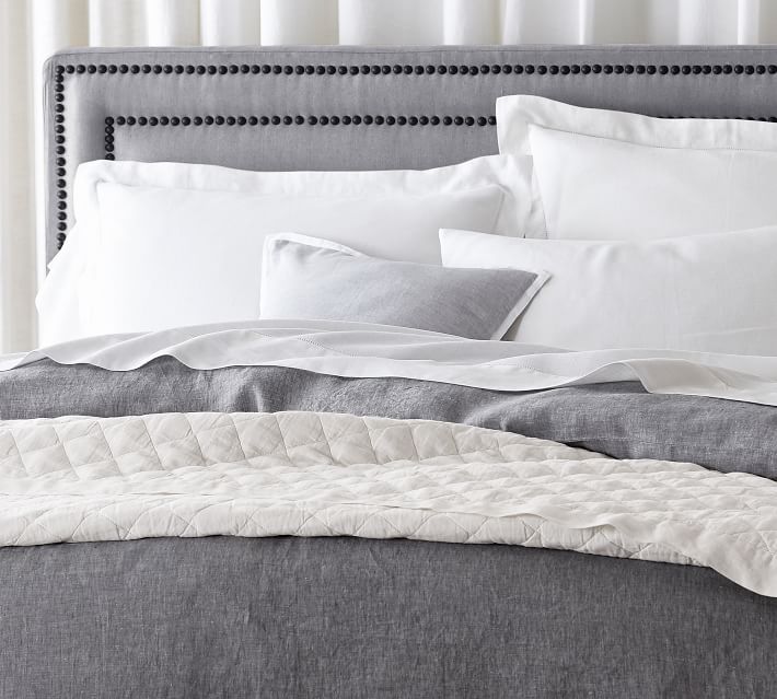 Belgian Flax Linen Duvet Cover Sham Flagstone Pottery Barn
