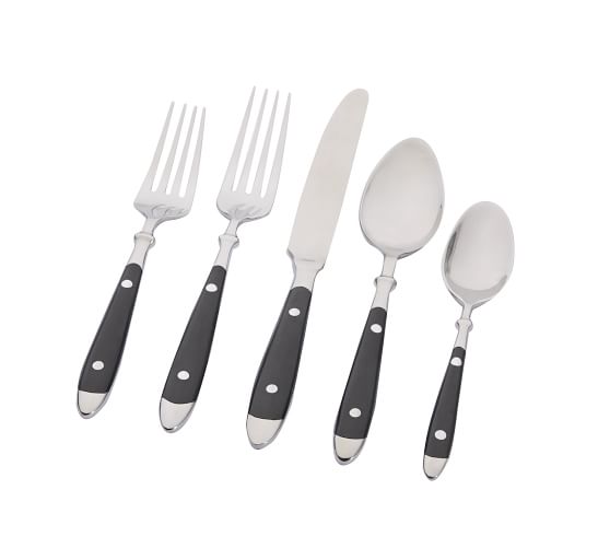 Cafe Flatware 5Piece Set, Black Pottery Barn