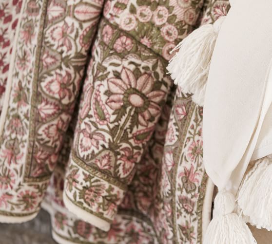 Amalia Reversible Block Print Quilt & Sham Pottery Barn