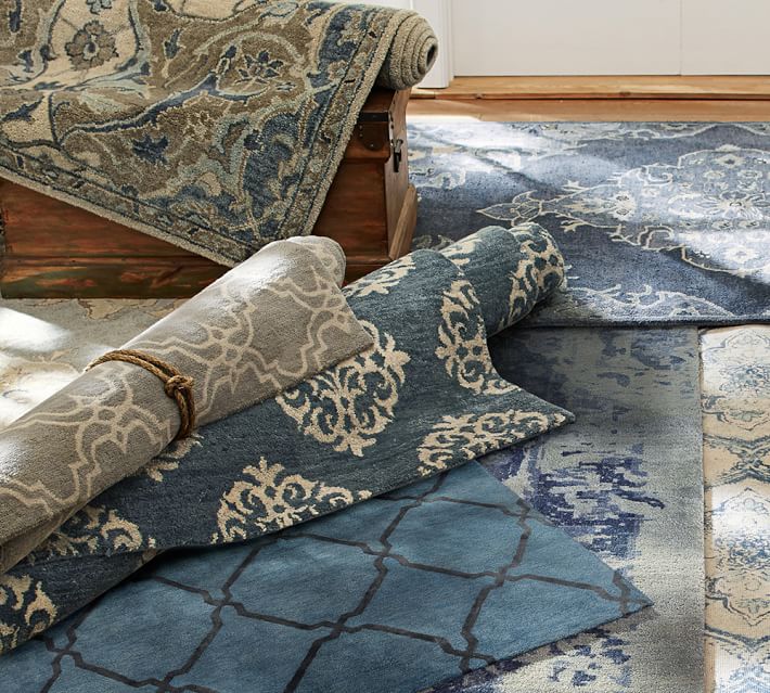 Empire Scroll Rug Indigo Pottery Barn