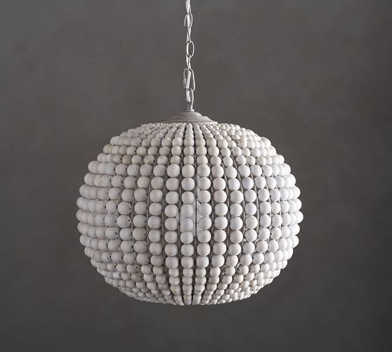 Leila Wood Bead Pendant Pottery Barn Leila Wood Bead Pendant