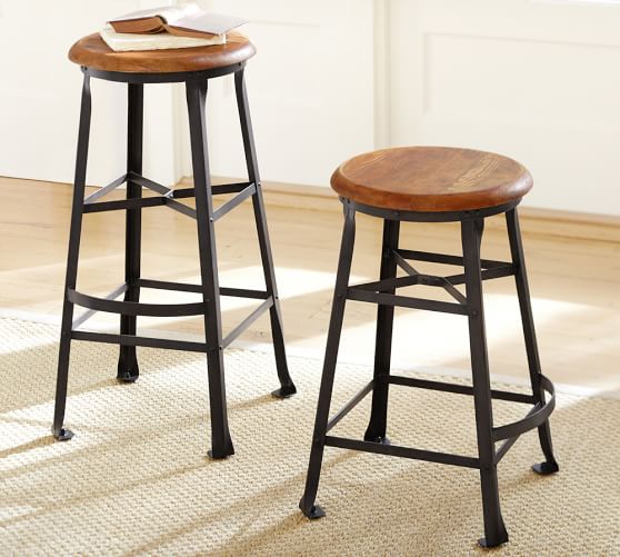 Decker Wood Seat Bar Counter Stool Pottery Barn Decker Wood Seat Bar Counter Stool