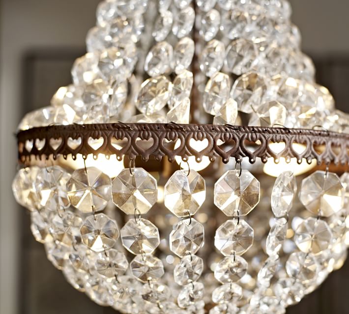 Mia Faceted Crystal Chandelier Pottery Barn
