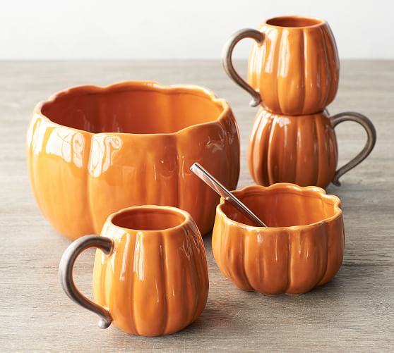 Pumpkin Snack Bowl, Set of 4 Pottery Barn