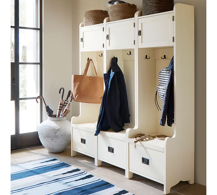 Wade Cabinet Tower Almond White Pottery Barn