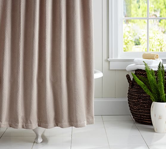 Chevron Matele Shower Curtain Pottery Barn Scroll To Next Item