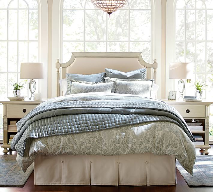 Pleated On Bed Skirt Pottery Barn
