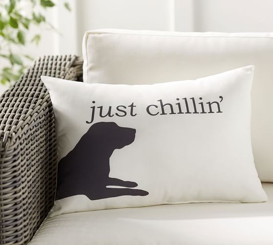 Chill Dog Indoor Outdoor Lumbar Pillow Pottery Barn