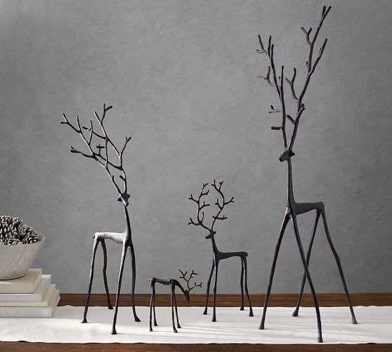 Sculpted Reindeer Objects Pottery Barn