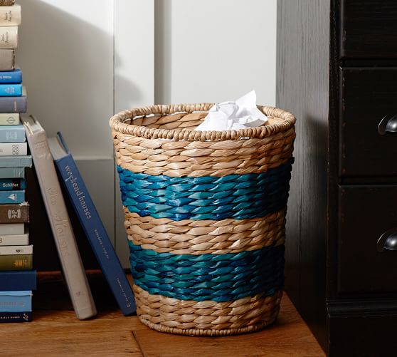 Savannah Color Striped Waste Baskets Pottery Barn Savannah Color Striped Waste Baskets