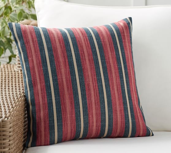 Seger Yarn Dyed Stripe Indoor Outdoor Pillow Pottery Barn