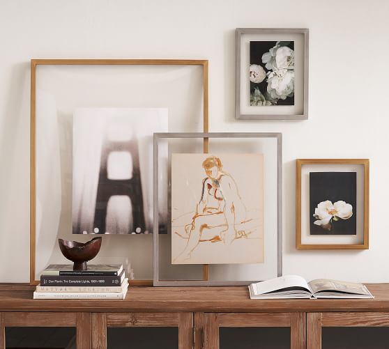 Floating Gallery Frame Metal Finish Pottery Barn Floating Gallery Frame Metal Finish