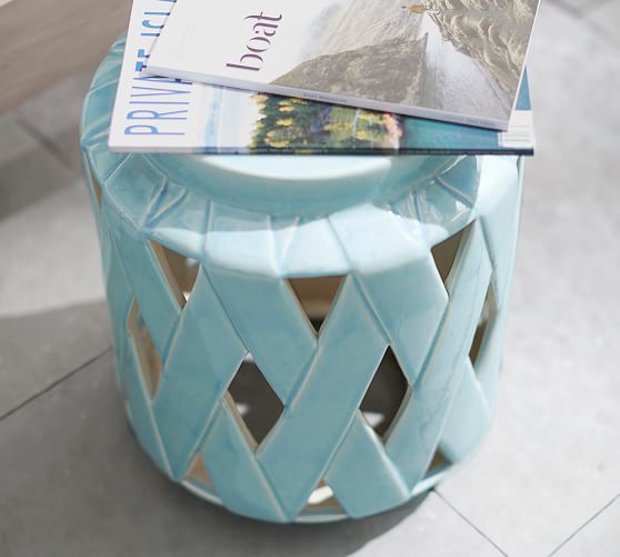 ceramic accent table white scroll to next item lattice ceramic side table pottery barn ceramic accent table white scroll to next item lattice ceramic side table pottery barn