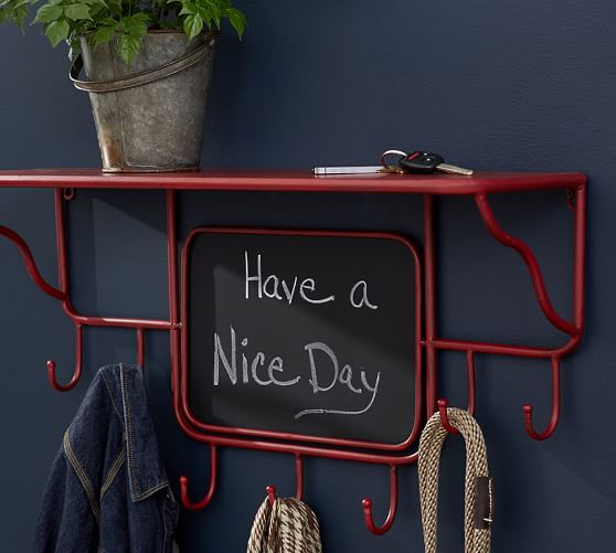 Red Chalkboard Shelf Pottery Barn