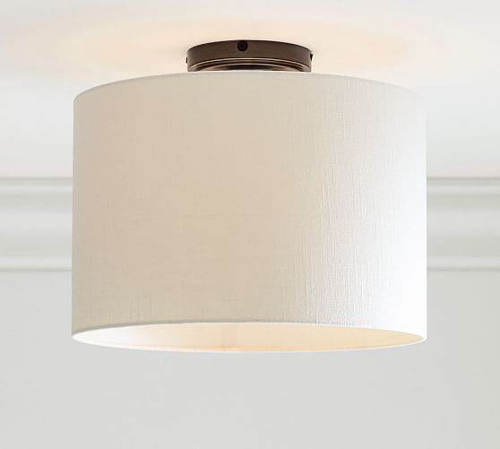 Pb Clic Flush Mount Linen Drum Shade Pottery Barn Pb Clic Flush Mount Linen Drum Shade Saved View Larger Roll Over Image To Zoom