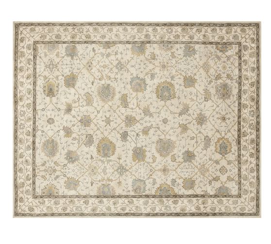 Veda Persian Rug Sage Pottery Barn Veda Persian Rug Sage