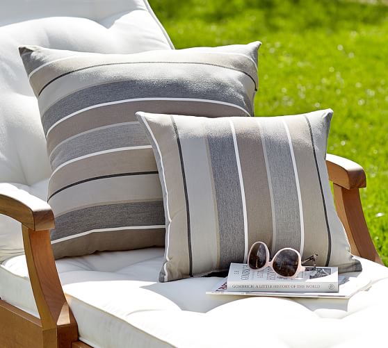 Sunbrella Milano Stripe Indoor Outdoor Pillow Pottery Barn Sunbrella Milano Stripe Indoor Outdoor Pillow