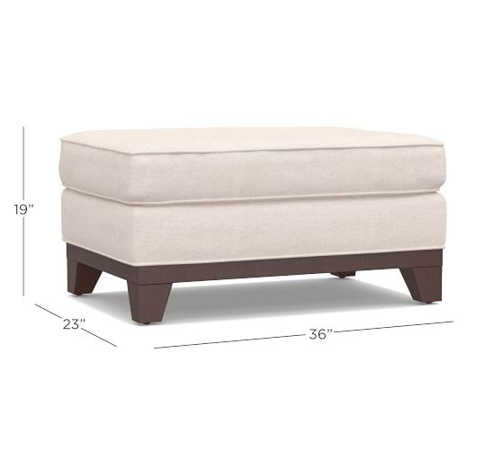 Seabury Upholstered Ottoman Pottery Barn