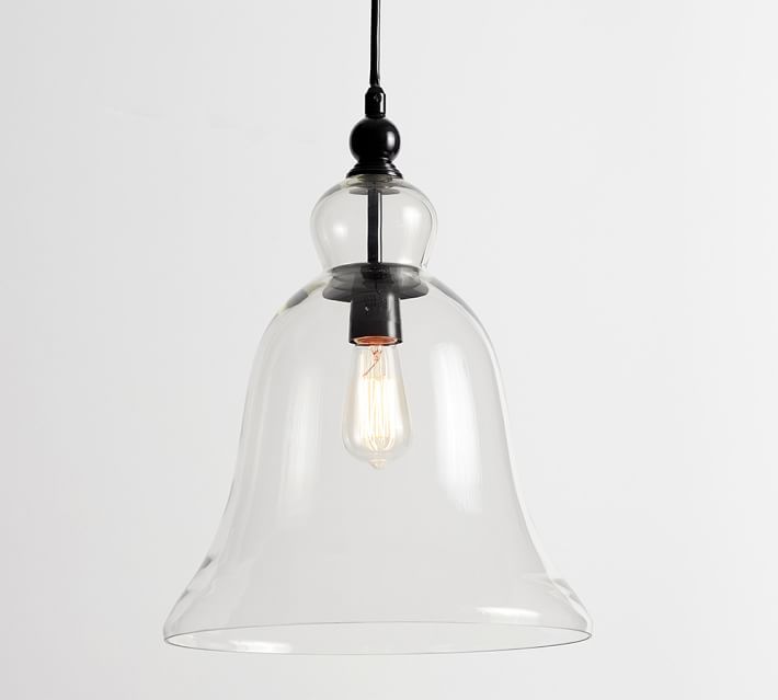 Large Rustic Glass Indoor Outdoor Pendant Pottery Barn