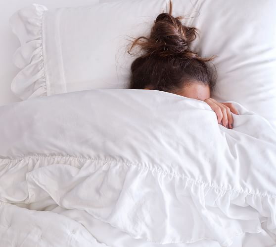 Tencel™ Ruffle Duvet Cover & Sham Pottery Barn