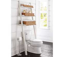 Bathroom Storage Medicine Cabinets Bath Shelves Pottery Barn Ainsley Over The Toilet Ladder With Baskets