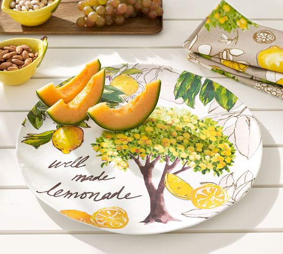 Lemon Melamine Platter Pottery Barn