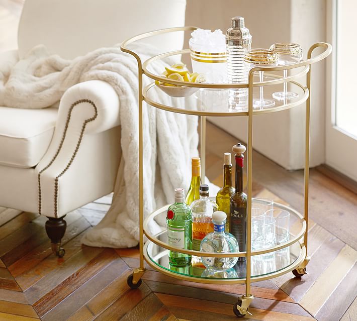 tristan bar cart pottery