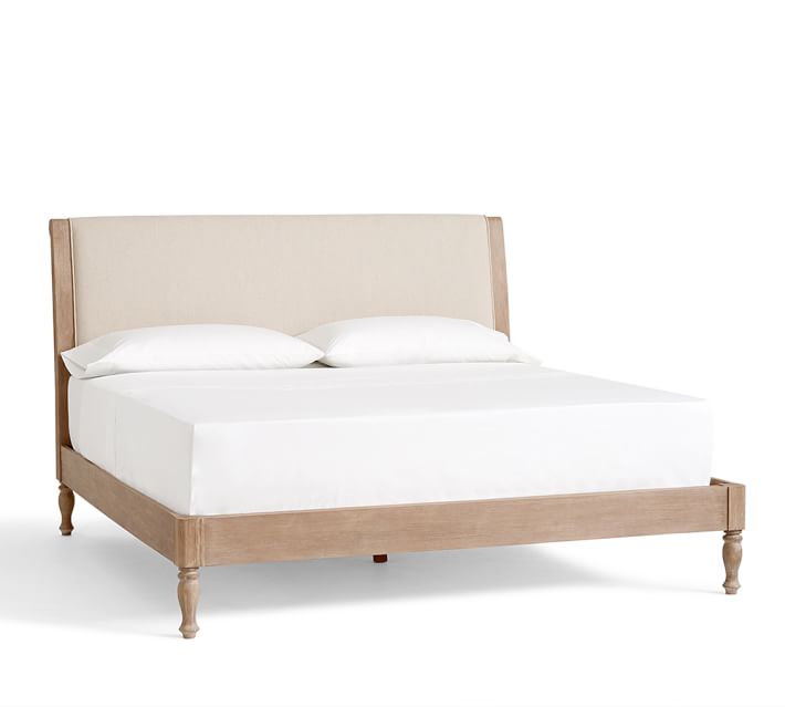 Adella Upholstered Platform Bed Headboard Pottery Barn