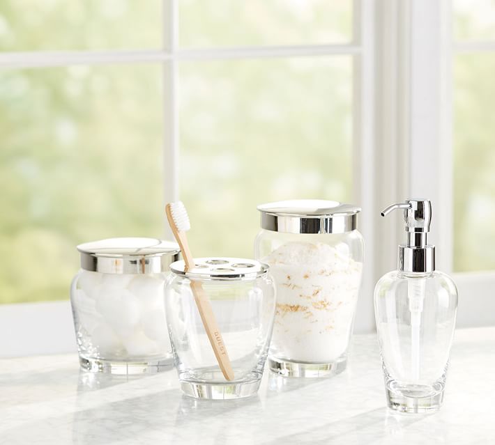 Ultimate Bath Accessories Clear Gl Pottery Barn