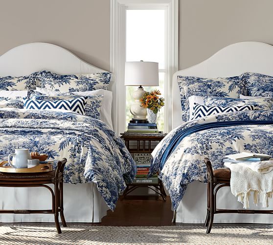 Matine Toile Quilt Sham Pottery Barn Roll Over Image To Zoom
