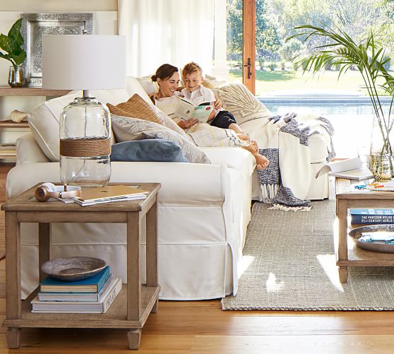 Pb Comfort Roll Arm Slipcovered 3 Piece Per Sectional With Corner Pb Comfort Roll Arm Slipcovered 3 Piece Per Sectional With Corner Pottery Barn
