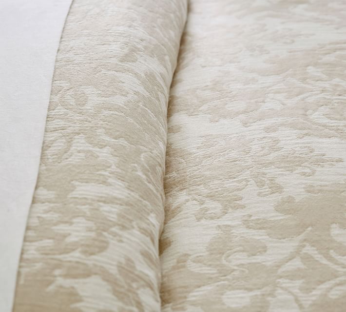 Neutral Jacquard Linen Medallion Patterned Duvet Cover Sham Neutral Jacquard Linen Medallion Patterned Duvet Cover Sham Pottery Barn