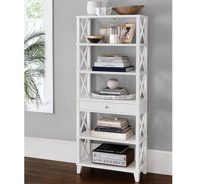 Clara Lattice Bookcase Pottery Barn