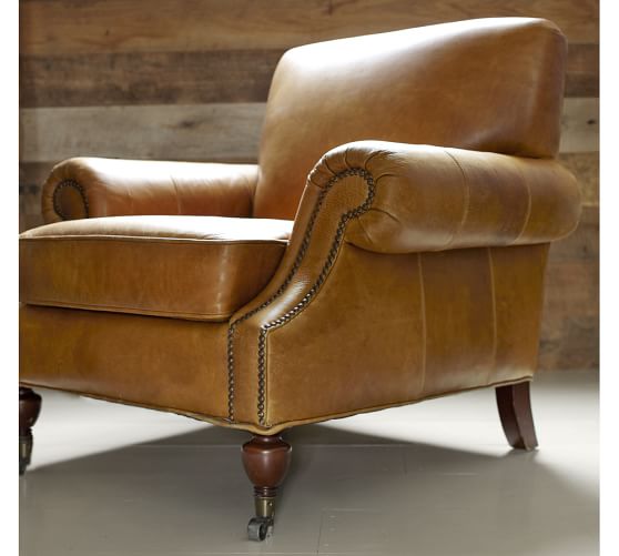 Brooklyn Leather Armchair Pottery Barn