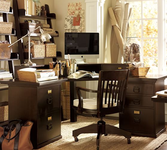 Build Your Own Bedford Modular Desk Pottery Barn Build Your Own Bedford Modular Desk