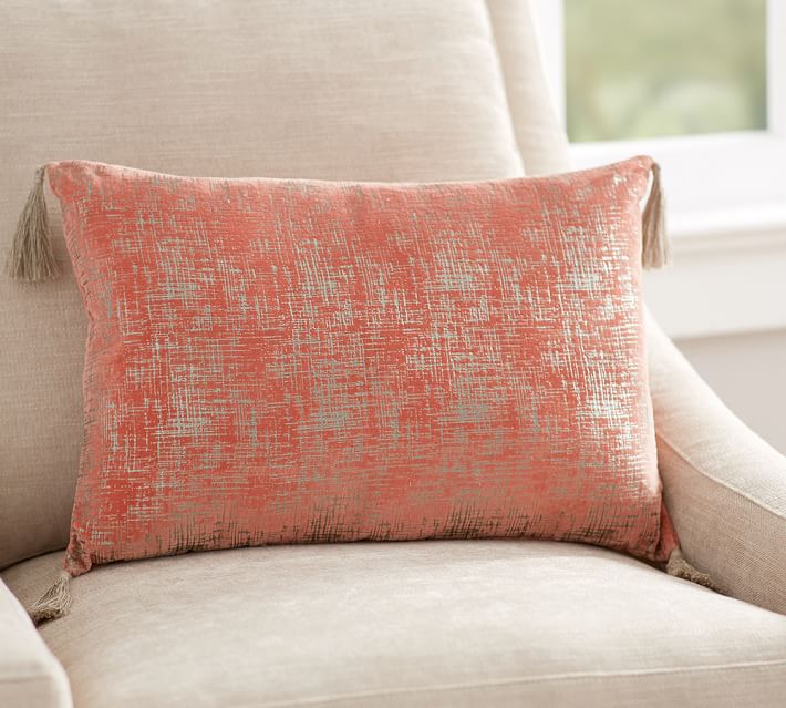 Foil Printed Tel Lumbar Pillow Pottery Barn