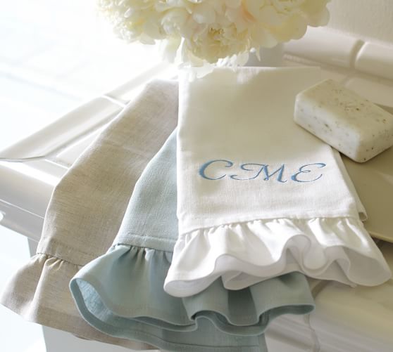 Ruffle Guest Towels, Set of 2 Pottery Barn